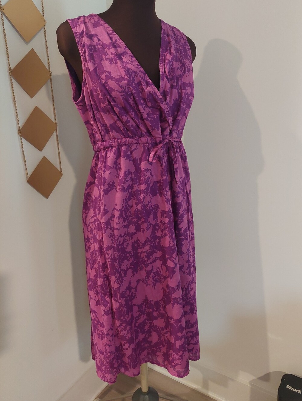 Cotton Purple Midi Dress